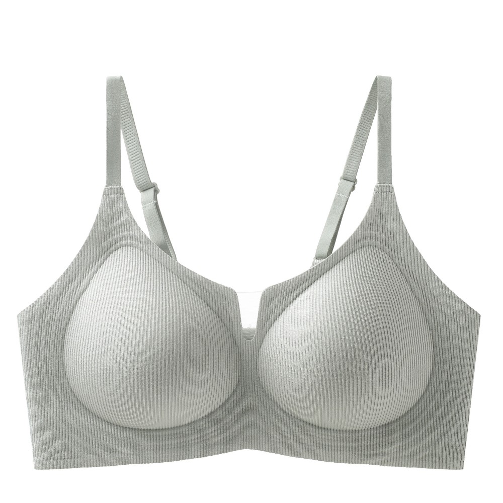 Multi-Line Surround Support Vertical Rib Jelly Glue Wireless Bra