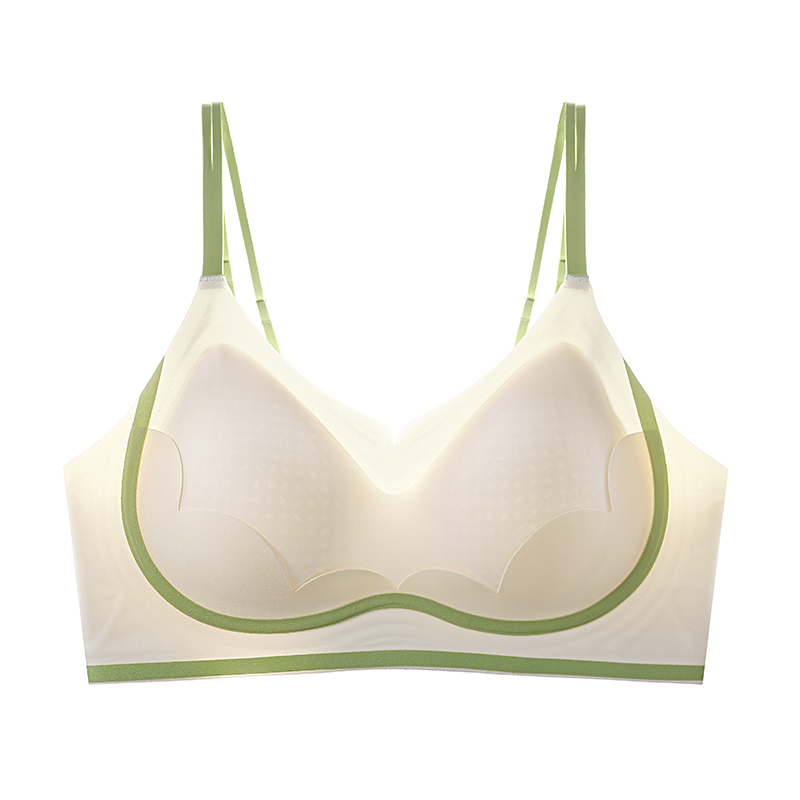 Color Contrast Petal Outline Jelly Glue Support Seamless Wireless Bra