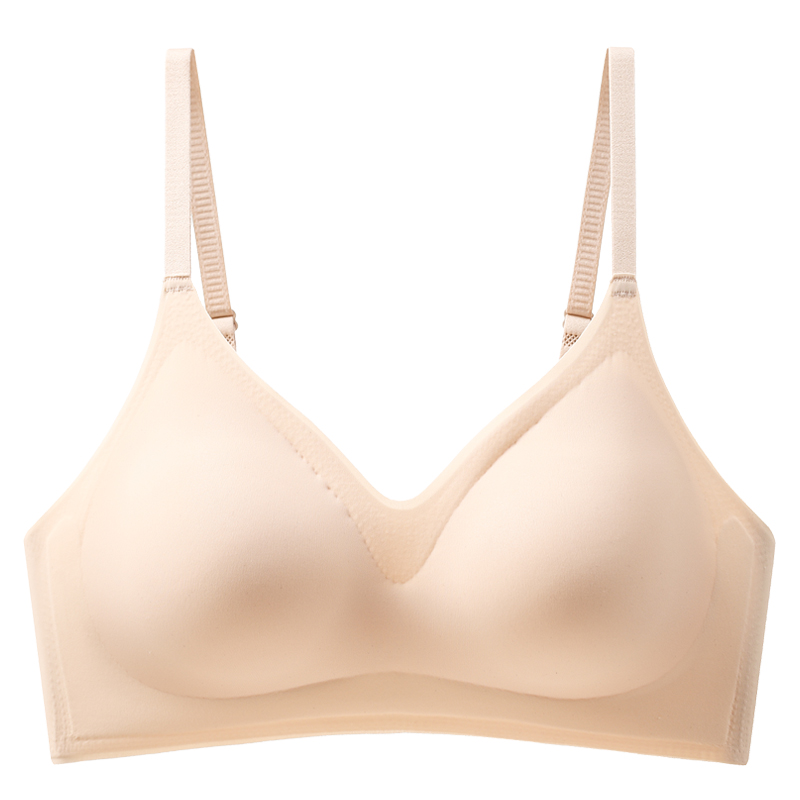 Smooth Solid Thin Strap Jelly Glue Support Seamless Wireless Bra