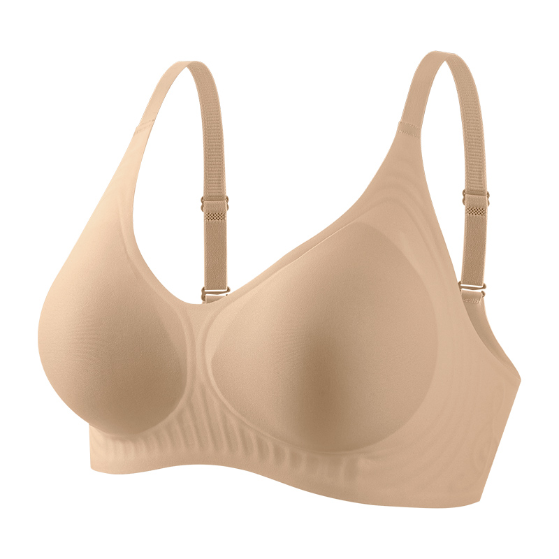 Streamline Embossed Jelly Glue Support Seamless Wireless Bra