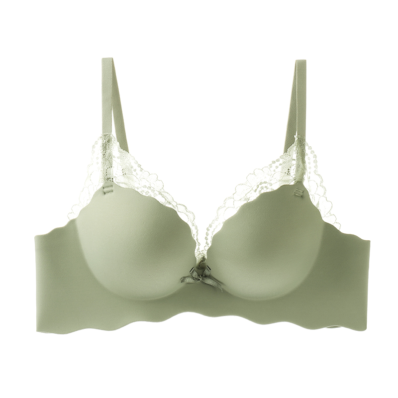 Lace Trim Light Oxygen Cup Seamless Wireless Bra