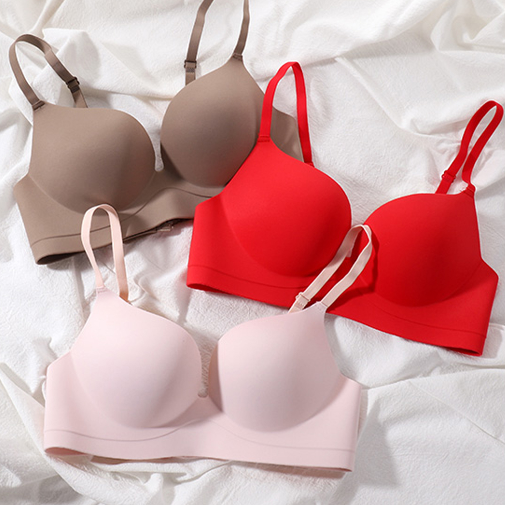 Naked Feel Jelly Strip One-Piece Seamless Wireless Push-Up Bra